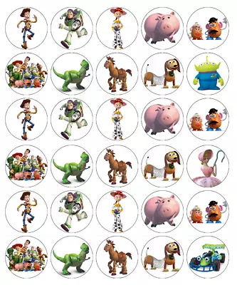 30x Toy Story Cupcake Toppers Edible Wafer Paper Fairy Cake Toppers • £2.59