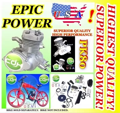 MEGAPOWER COMPLETE 2-STROKE 66cc/80cc Motorized BIKE KIT FOR DIY BICYCLES • $139.99