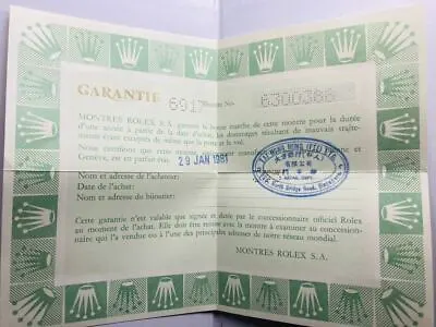 Genuine Vintage Rolex Datejust 6917 Guarantee Warranty • $138