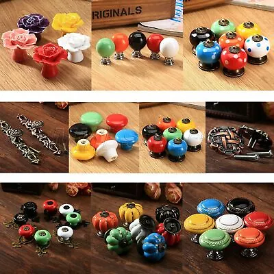 Ceramic Vintage Kitchen Drawer Cupboard Pull Handle Bedroom Furniture Door Knobs • $4.76