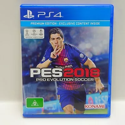 Pro Evolution Soccer 2018 PES2018 - Sony PlayStation 4 PS4 Game VGC Complete • $18.95