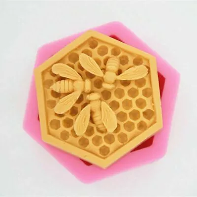 3D Bee Honeycomb Mold Silicone Candle Molds Homemade Beeswax Making Supplies 1pc • $34.57