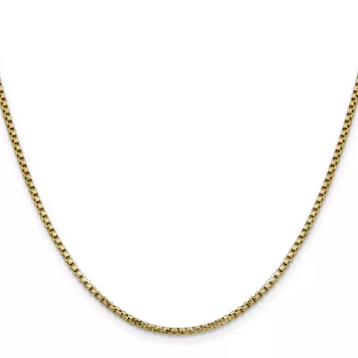 14K Yellow Gold 16 Inch 1.75mm Round Box Chain Necklace • $602