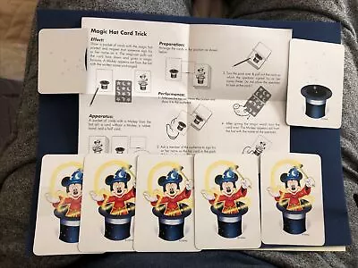 *MAGIC HAT CARD TRICK* 90's MAGIC TRICK Sorcerer Mickey Mouse Disney Rare LN • $24