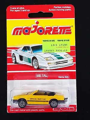 Majorette Mustang Convertible / #227 / Yellow Official Pace Car / Made In France • $69.95