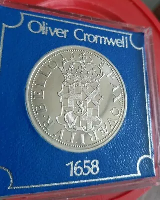 1658 Crown Restrike. Proof. Oliver CROMWELL. • £35