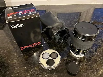 Vivatar 500mm F8 Mirror Macro 1:2.7x Lens (with Case ND Filters) • £10