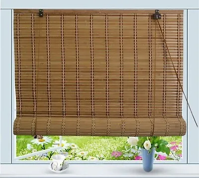 Bamboo Roll Up Window Blind Sun Shade W60  X H72  • $48.71