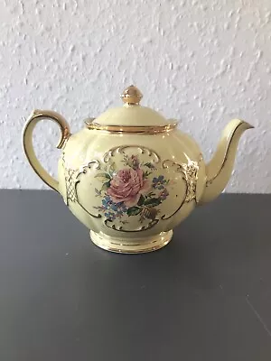 Sadler Teapot Globe Shape With Rose Floral Design Very Rare! • £249.99