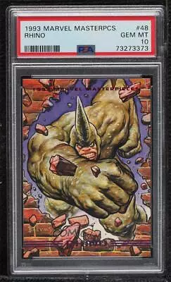 1993 SkyBox Marvel Masterpieces Rhino #48 PSA 10 GEM MT 0nr3 • $58.90