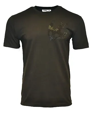 £74.99 • Buy Mcq Rhinestone Swallow Chest Logo T-shirt Black Alexander Mcqueen Bird Cyrstals