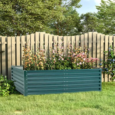 Outdoor Planter Garden Display Pot Raised Bed Plant Flowers Steel Planter Kit UK • £59.99