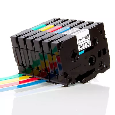 Compatible Brother TZ TZe Label Tape Printer P-Touch Laminated 18mm/12mm/9mm 8m • £3.49