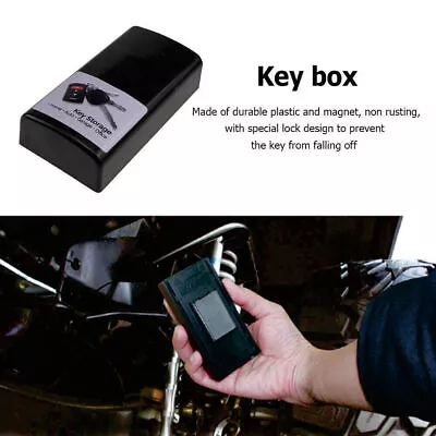 Stash Key Safe Storage Box Magnetic Portable Hidden Outdoor Car Key Holder Black • £7.59