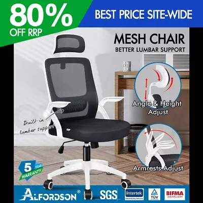 ALFORDSON Mesh Office Chair Executive Tilt Seat Gaming Racing Computer • $72.95