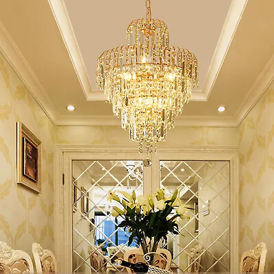 Antique Style Crystal Chandelier Vintage Hanging Chandelier Pendant Light • $49.40