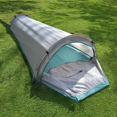 Waterproof 1-2 Person Bivvy Tent Camping Hiking Trekking/Backpacking Tunnel Grey • £55.95