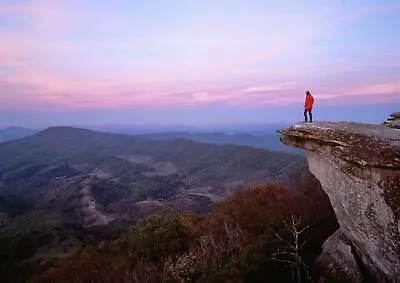 386438 Hiker At McAfee Knob WALL PRINT POSTER AU • $42.85