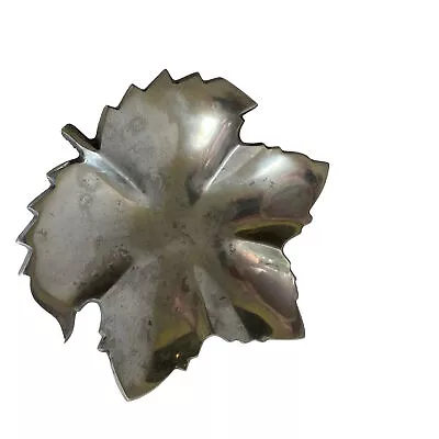 Vintage IHI Aluminum Autumn Leaf Dish Candy Dish Trivet Patina • $7.88