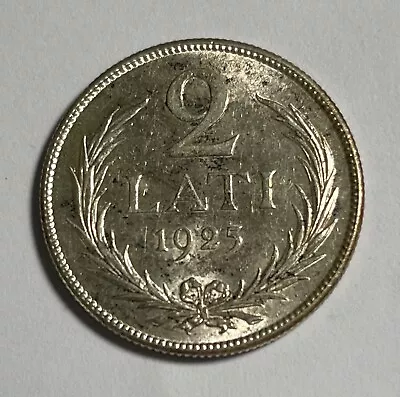 Latvia 1925 2 Lati (#506) AU.  • $30