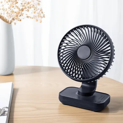 4 Speeds Small Desk Fan Quiet Portable Table Fans Personal Cooler Office Travel • £11.95