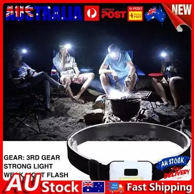 10W COB LED Headlamp Headlight Battery Powered 3Mode Waterproof Flashlight Torch • $6.99