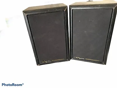 Infinity RS125 Pair Bookshelf Speakers~SET OF TWO-BLACK FINISH-PRE-OWNED-WORKING • $35