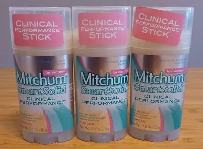 3x Mitchum Smart Solid For Women Clinical Performance Deo 2.5 Oz Each New • $65