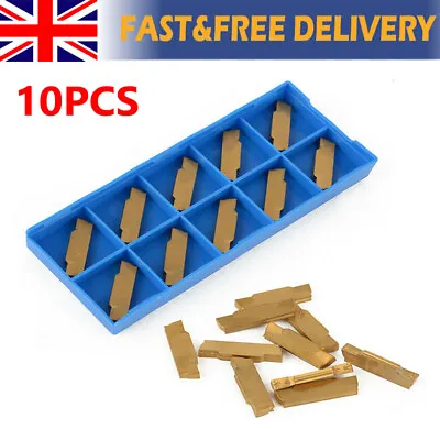 10Pcs MGMN300-M Carbide Insert 3mm Grooving Tool For MGEHR/MGIVR Blades Lathe • £11.53