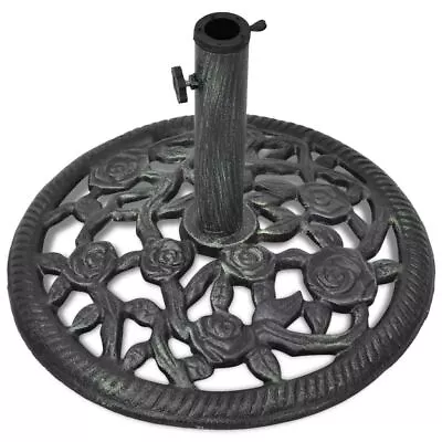 $75.95 • Buy Round Outdoor Umbrella Base 12kg Cast Iron Garden Parasol Holder Weighted Stand