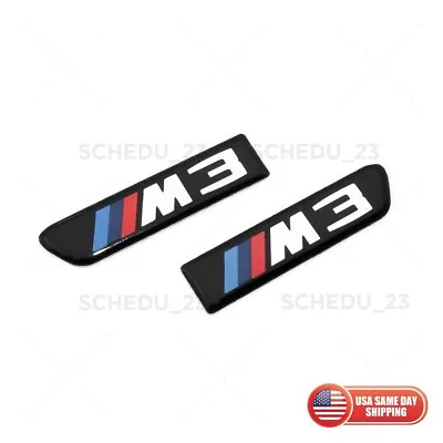 BMW E90 E92 E93 M3 Side Fender Vent Marker Grille Badge Emblem Nameplate Set • $19.99