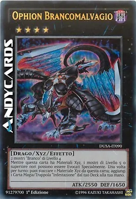 OPHION BRANCOMALVAGIO • (Evilswarm Ophion) • Ultra R • DUSA IT090 • 1Ed • Yugioh • $1.08