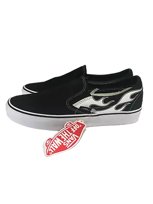 Vans Flame Classic VN0A33TBK681 Men's Black/White Slip-on Shoes C1532 • $56