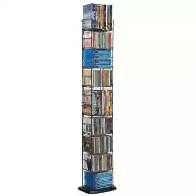 Steel Media Tower Rack Storage Organizer CD DVD Video Game Blu Ray Shelf Stand • $43.90