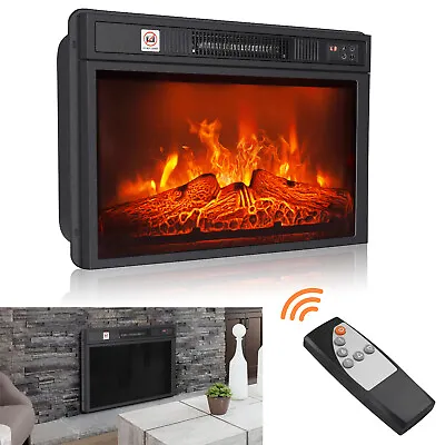 23  Electric Infrared Quartz Fireplace Insert Log Flame Heater W/ Remote Control • $89.90