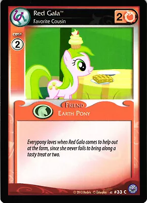 My Little Pony CCG Premier Red Gala Favorite Cousin Common Trading Card 2013 • $1.75