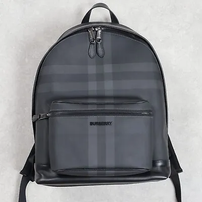 BURBERRY Logo Printed Checked Backpack • $1050