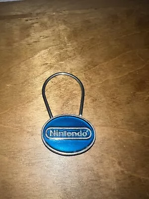 NINTENDO Name Logo Promo Blue Enamel Metal KEYBAR / KEYCHAIN- RARE Vintage • $19.99