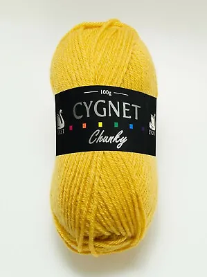 £2.95 • Buy Cygnet Chunky 100% Acrylic Knitting Yarn/Wool 100g Full Range Of Colours.