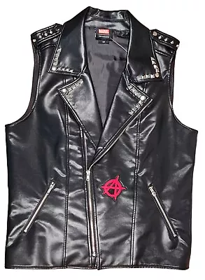 Hot Topic Vest Men's Size Large Marvel Our Universe Spider Man Verse Punk Moto  • $49