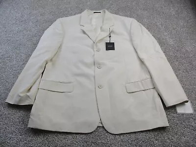 46R Alfani Silk Blazer Sports Coat Mens Ivory White NWT $250 • $73.02