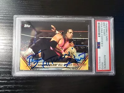 2019 TOPPS BRET THE HIT MAN HART SIGNED PSA DNA AUTO WWE WWF Mr. Perfect • $99.99