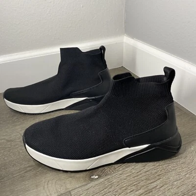 $35.99 • Buy Zara Sock Shoe Mens 9 Black White High Top