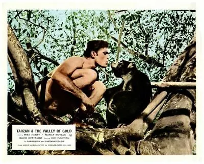 Tarzan And The Valley Of Gold Original Lobby Card Mike Henry Kissing Cheetah • $19.99