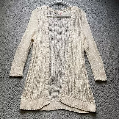 Mossimo Knitted Cardigan Womens Medium White Long Sleeve  • $13.95