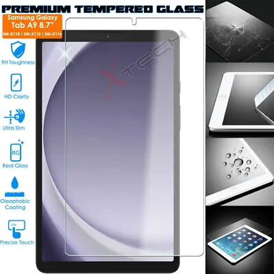 TEMPERED GLASS Screen Protector For Samsung Galaxy Tab A9 8.7  SM-X110 X115 X116 • £4.95