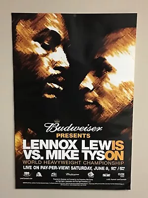 LENNOX LEWIS Vs MIKE TYSON 2002 Promotional Fight Poster • $13