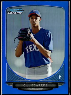 2013 Bowman Chrome Prospects Blue Refractors #BCP144 C.J. Edwards SN • $2.99