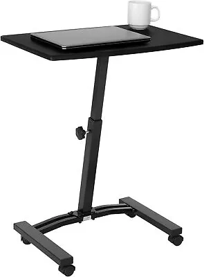 Seville Classics Solid-Top Height Adjustable Mobile Laptop Computer Desk Cart Er • $46.99