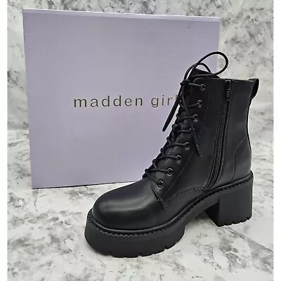 Madden Girl Talent Black Women's Combat Boots Size 9 • $59